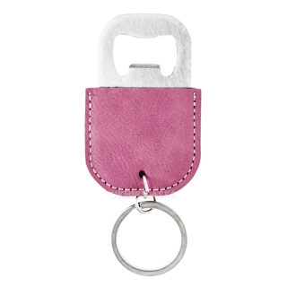 Keyring Bottle Opener with PU Cover - ..