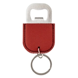 Keyring Bottle Opener with PU Cover - ..