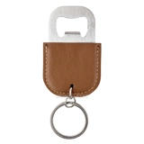 Keyring Bottle Opener with PU Cover - ..