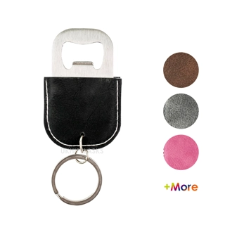 Keyring Bottle Opener with PU Cover