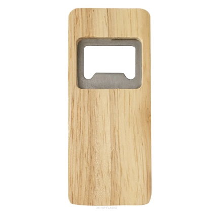 Bottle Opener - Rectangle - Hevea Wood