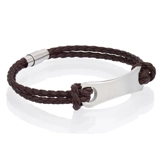 Men’s PU Leather Bracelet - Stainless ..