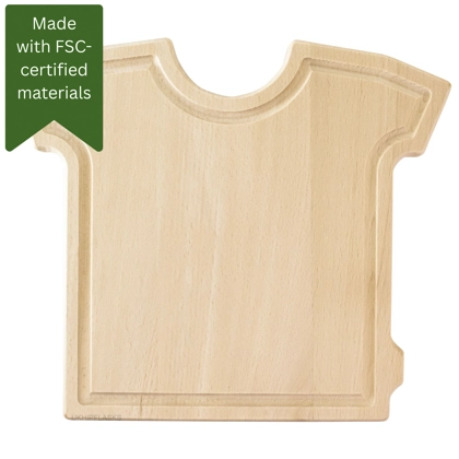 Beech Wood - T-Shirt - Medium - Untreated Chopping Board