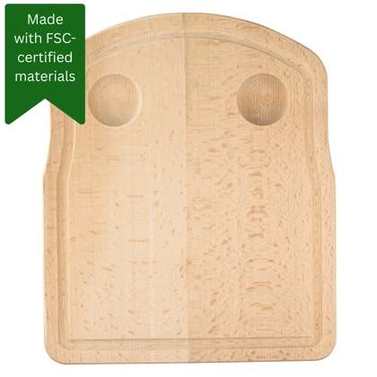 Egg and Toast Breakfast Board - Beech Wood - Curved - Small - Untreated