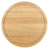 Hevea Wood Board - Round - Grooved - Small