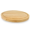Hevea Wood Board - Round - Grooved - Small