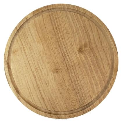 Hevea Wood Board Round - Grooved - Large