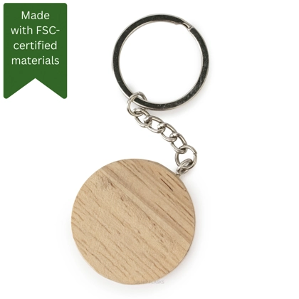 Hevea Wood Key Chain