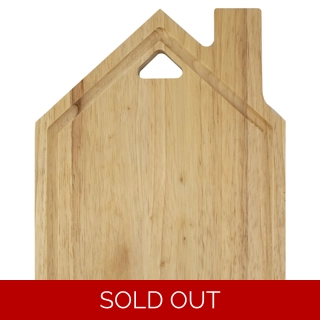 Hevea Chopping Board - House Shape