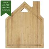 Hevea Chopping Board - House Shape