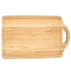 Hevea Wood Grooved Board with Handle - Large