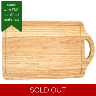 Hevea Wood Grooved Board with Handle -..