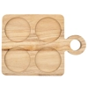 Hevea Wood Serving board with 4 Holes