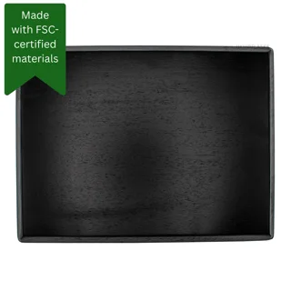 Acacia Wood - Rectangular - Black - Ch.. Acacia Wood - Rectangular - Black - Ch..