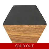 Marble and Acacia Coaster - Black - He..