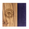 Olive Wood and Resin Coaster - Purple - Square