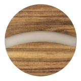 Acacia and Resin Coaster - Clear- Round