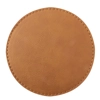 Coaster - Laserable Leatherette (Round) - Brown/Black