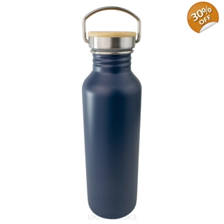 Bamboo Lid Dark Blue Bottle - 750ml Bamboo Lid Dark Blue Bottle - 750ml