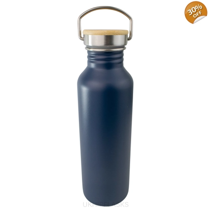 Bamboo Lid Dark Blue Bottle - 750ml Bamboo Lid Dark Blue Bottle - 750ml