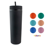 16oz Skinny Tumbler with Straw