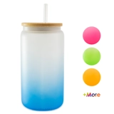 16oz Glass Frosted Tumbler