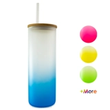 24oz Glass Frosted Tumbler