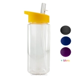 500ml Clear Bottles with Flip up Straw