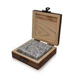 White Granite Whisky Stones Wooden Box..