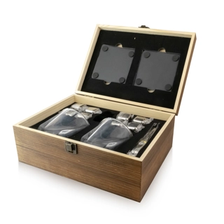 Whisky Glass & Coaster Gift Set with S..