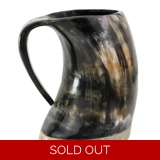 Mug - Ox Horn - Approx 550ml - Wood Base