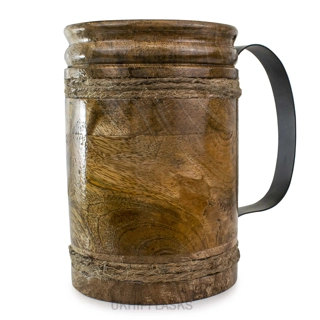 Mug - Mango Wood - Approx 450ml with S..