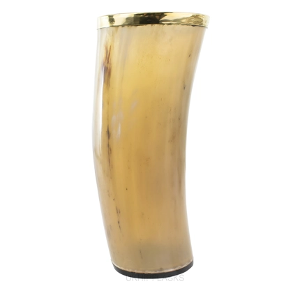 Cup - Ox Horn - 250-300ml - With Gold Band