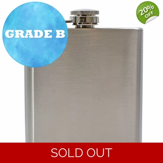 6oz Hip Flask - Steel -..