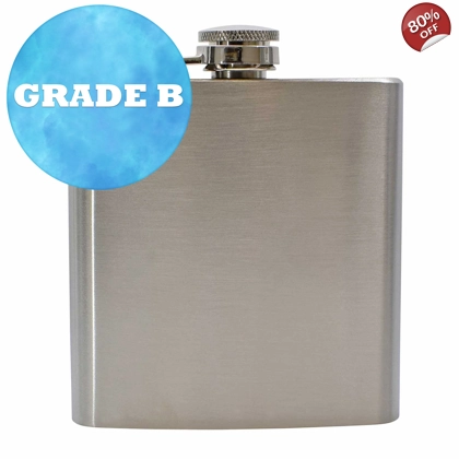 6oz Hip Flask - Steel - Grade B