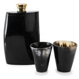 Hip Flask with 2 Cups - Ox Horn - 150-..