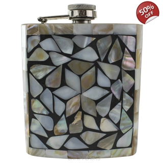 Shell Hip Flask - Style 1 - Grade B
