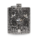 7oz Metal Studs and Flower Hip Flask