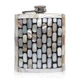 7oz Shell Hip Flask - Oblong Pattern