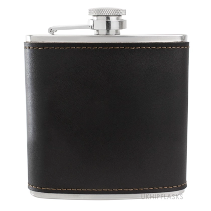 Leather 6oz Flask Dark Brown