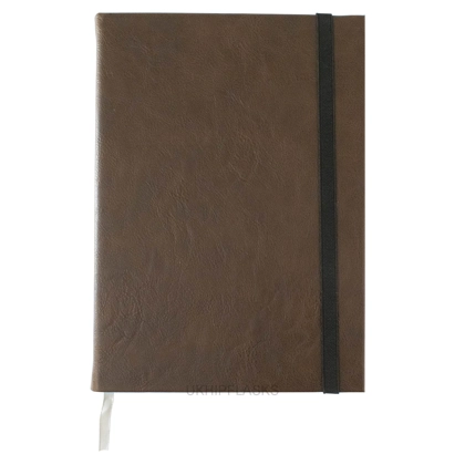 PU Leather Notebook - A5 - Brown