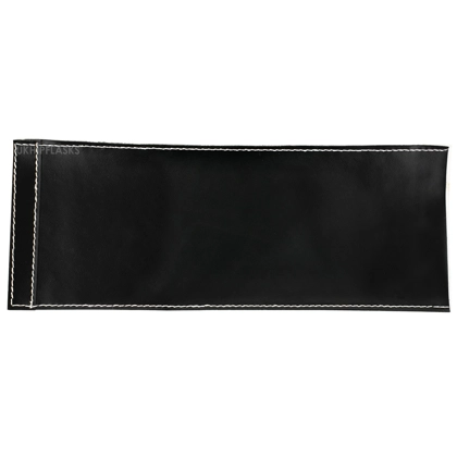 PU Leather Cut, Taped, Loose - Black (White Stitching)