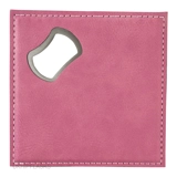 PU Coaster With Bottle Opener - Pink