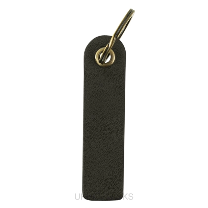 Key Fob - Rectangular - Real Leather - Black