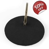 Keyring - Oval - Real Leather - Black