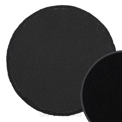 Coaster - Natural - Round (Black Felt Back)