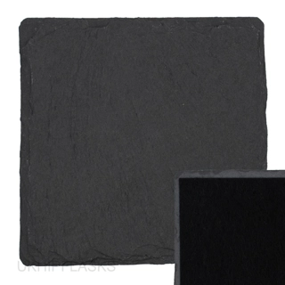 Coaster - Natural - Square (Black Felt..