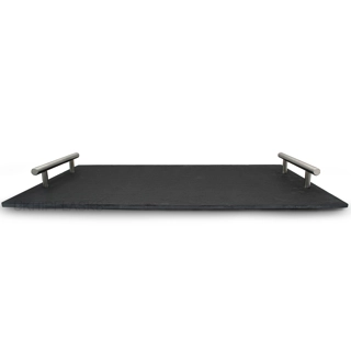 Slate Serving Platter With Stainless S..