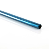 Steel - Straight Straw - Metallic Blue