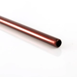 Steel - Straight Straw - Metallic Red